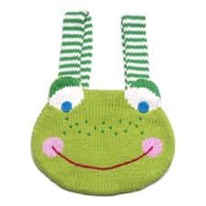 BlaBla Kids froggy knit backpack